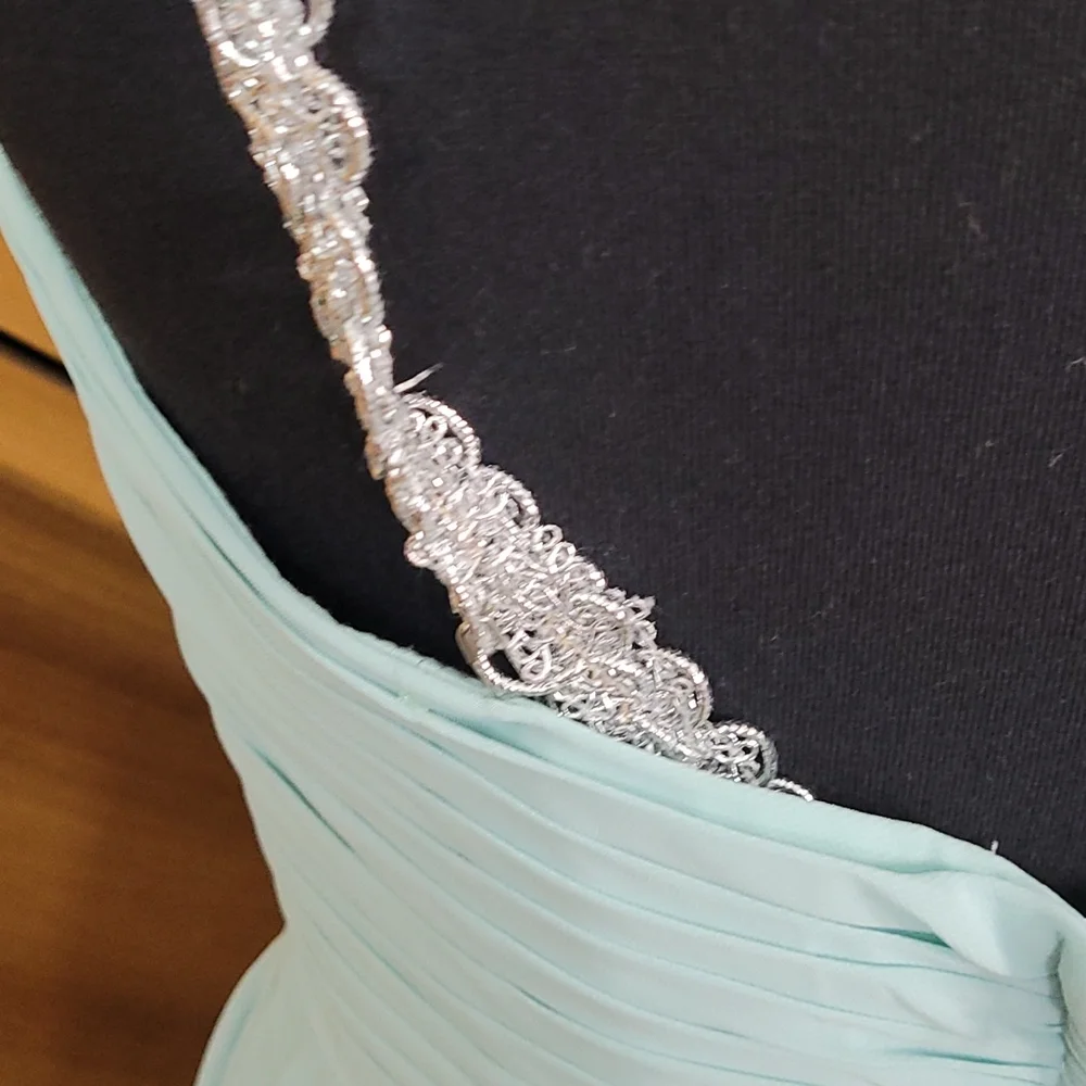 NEW! Allure Prom / Formal Mint Long Dress - Picture 4 of 9